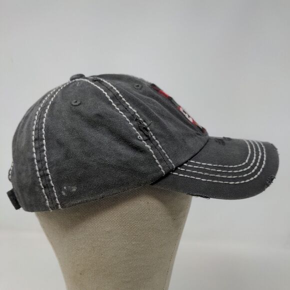 KBethods Women's Christmas Hat Gray Mama Elf Embroidered Distressed - Picture 6 of 13